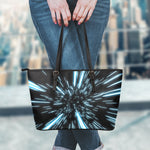 Hyperspace Lightspeed Print Leather Tote Bag
