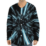 Hyperspace Lightspeed Print Long Sleeve Baseball Jersey