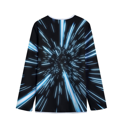 Hyperspace Lightspeed Print Long Sleeve Short Coat