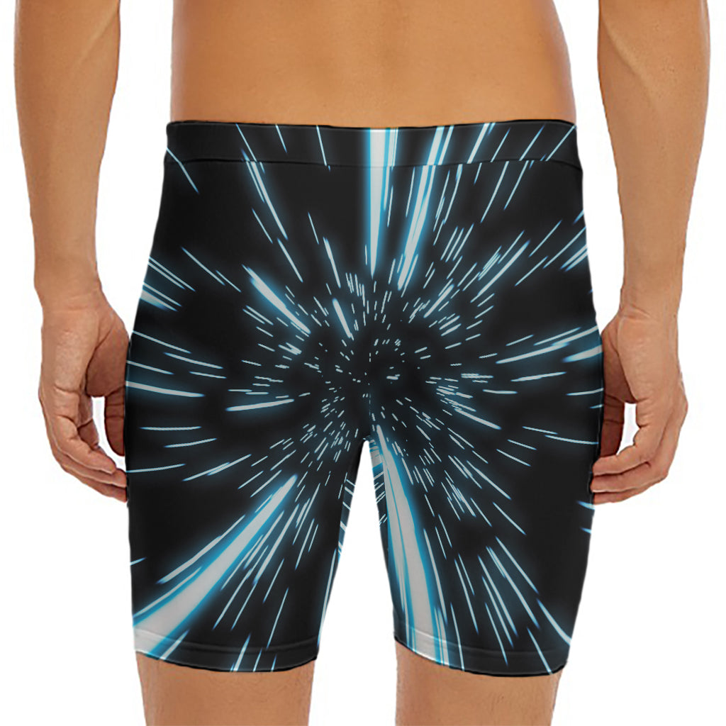 Hyperspace Lightspeed Print Men's Long Boxer Briefs