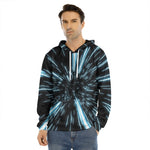 Hyperspace Lightspeed Print Men's Velvet Pullover Hoodie
