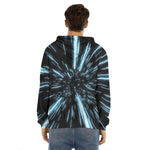 Hyperspace Lightspeed Print Men's Velvet Pullover Hoodie