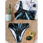 Hyperspace Lightspeed Print One Shoulder Bikini Top