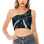 Hyperspace Lightspeed Print One Shoulder Crop Top