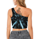 Hyperspace Lightspeed Print One Shoulder Crop Top