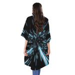 Hyperspace Lightspeed Print Open Front Beach Cover Up