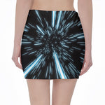 Hyperspace Lightspeed Print Pencil Mini Skirt