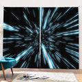Hyperspace Lightspeed Print Pencil Pleat Curtains