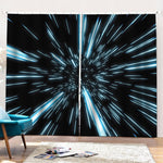 Hyperspace Lightspeed Print Pencil Pleat Curtains