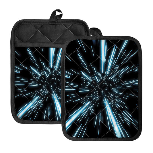 Hyperspace Lightspeed Print Pot Holders With Pocket