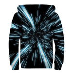 Hyperspace Lightspeed Print Sherpa Lined Zip Up Hoodie