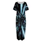 Hyperspace Lightspeed Print Short Sleeve Long Nightdress