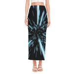 Hyperspace Lightspeed Print Side Slit Maxi Skirt