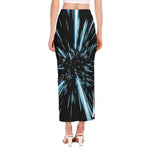 Hyperspace Lightspeed Print Side Slit Maxi Skirt