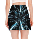 Hyperspace Lightspeed Print Side Slit Mini Skirt