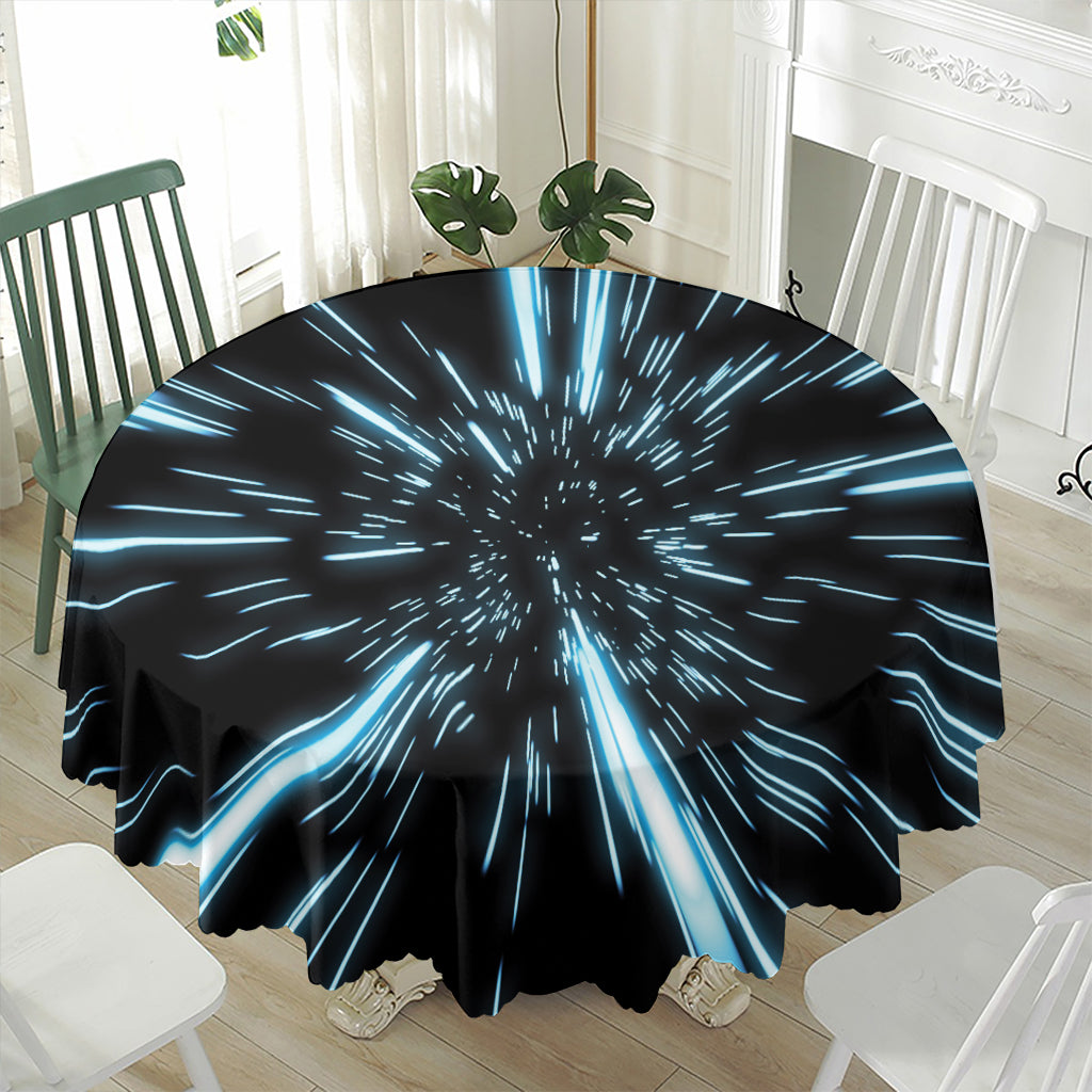 Hyperspace Lightspeed Print Waterproof Round Tablecloth