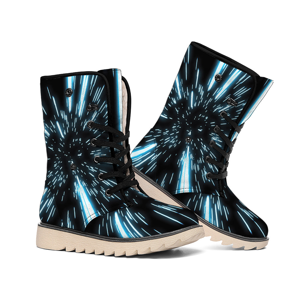 Hyperspace Lightspeed Print Winter Boots