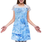 Ice Blue Marble Print Adjustable Apron
