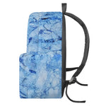 Ice Blue Marble Print Backpack