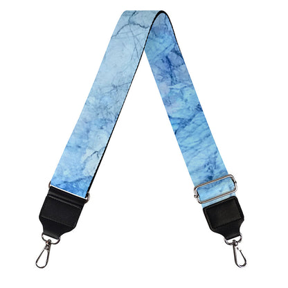 Ice Blue Marble Print Bag Strap