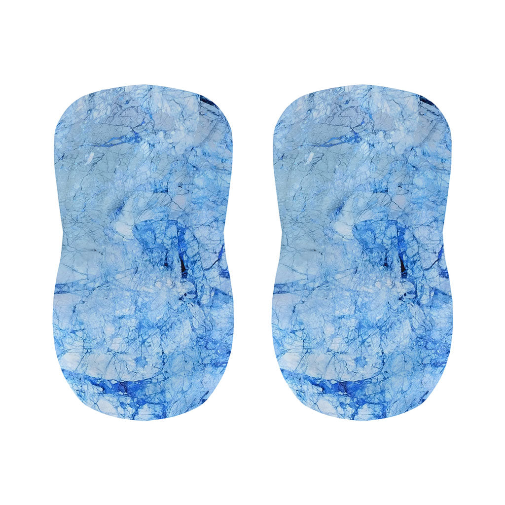 Ice Blue Marble Print Bar Stool Covers