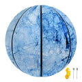 Ice Blue Marble Print Basketball