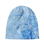 Ice Blue Marble Print Beanie