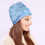 Ice Blue Marble Print Beanie