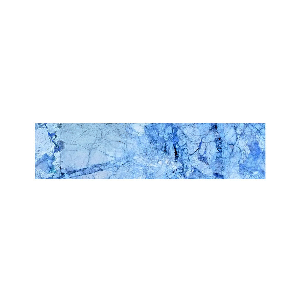Ice Blue Marble Print Bed Runner