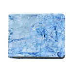 Ice Blue Marble Print Bifold Wallet