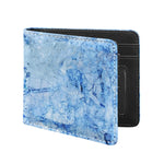 Ice Blue Marble Print Bifold Wallet