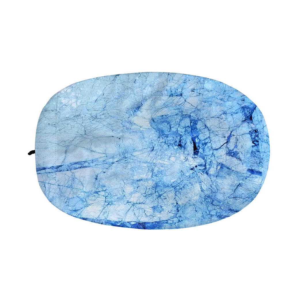 Ice Blue Marble Print Car Side Mirror Covers