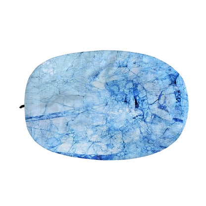 Ice Blue Marble Print Car Side Mirror Covers