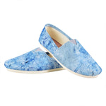 Ice Blue Marble Print Casual Shoes