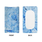Ice Blue Marble Print Changing Pad Cover