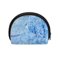 Ice Blue Marble Print Coin Purse