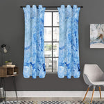 Ice Blue Marble Print Curtain