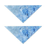 Ice Blue Marble Print Dog Bandana