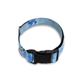 Ice Blue Marble Print Dog Collar