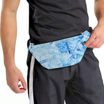 Ice Blue Marble Print Fanny Pack