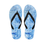 Ice Blue Marble Print Flip Flops