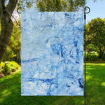 Ice Blue Marble Print Garden Flag