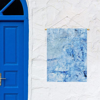 Ice Blue Marble Print Garden Flag