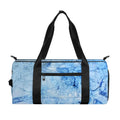 Ice Blue Marble Print Gym Bag