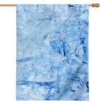 Ice Blue Marble Print House Flag