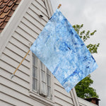 Ice Blue Marble Print House Flag