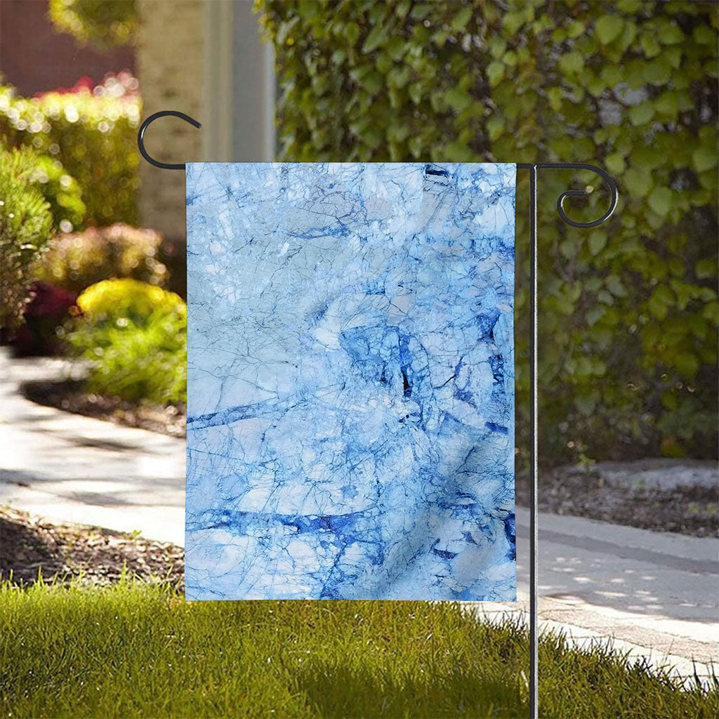 Ice Blue Marble Print House Flag