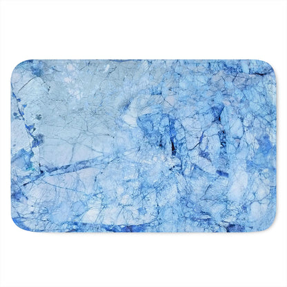 Ice Blue Marble Print Indoor Door Mat