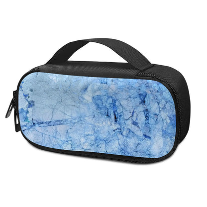 Ice Blue Marble Print Insulin Cooler Travel Case