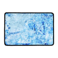 Ice Blue Marble Print Kitchen Mat